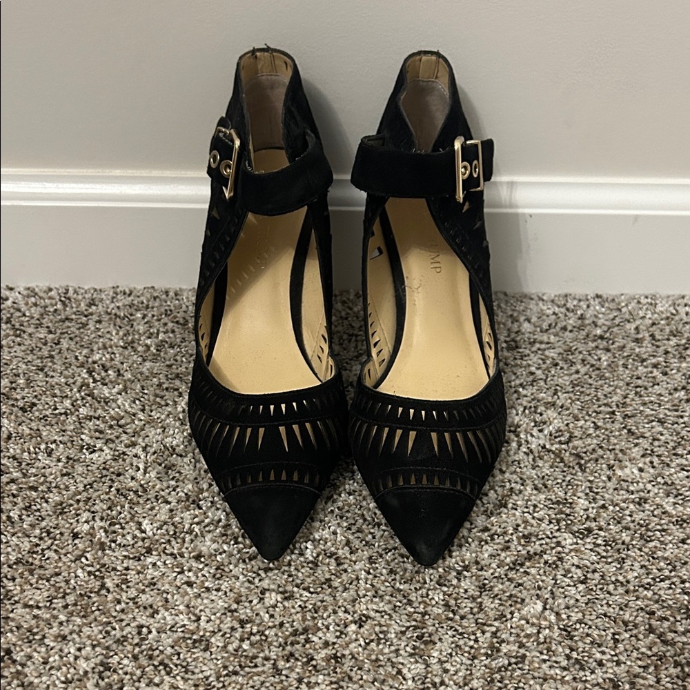 Ivanka Trump Black Geometric Heels